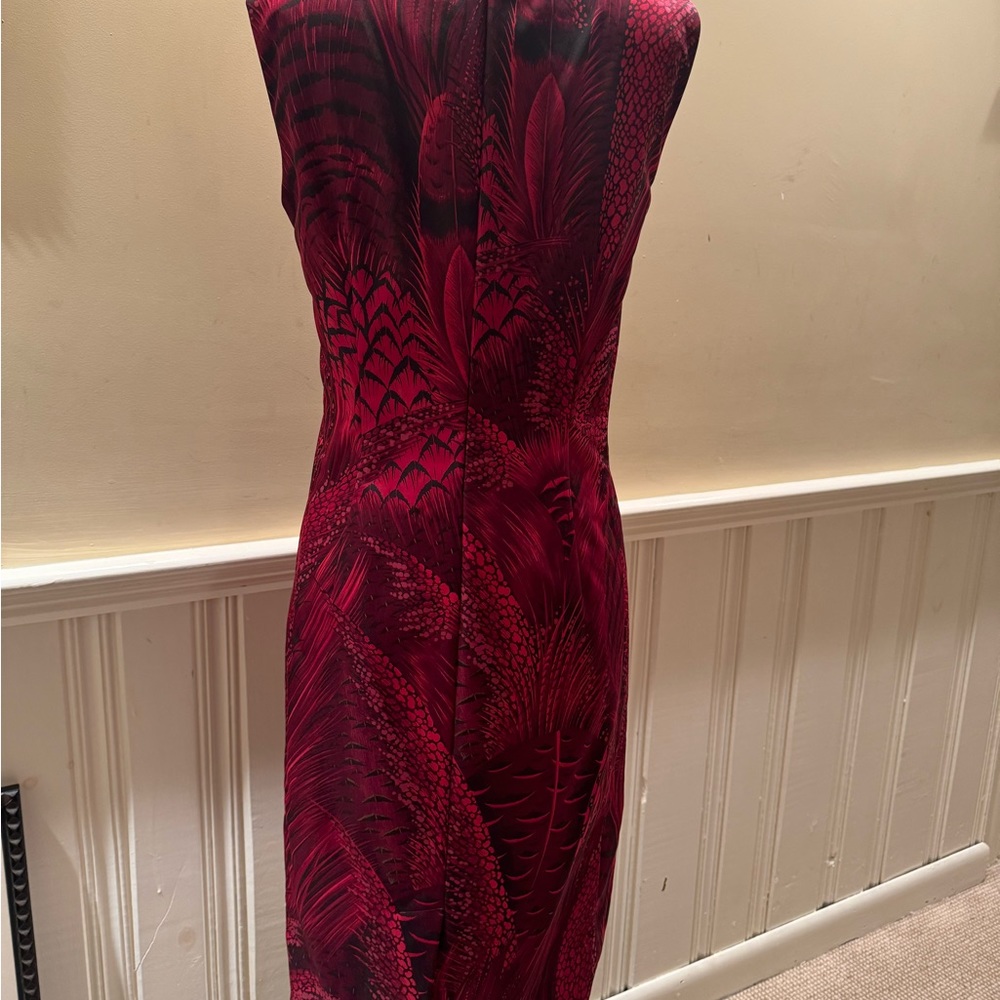 Escada Red Cotton and Silk sleeveless dress